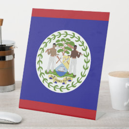 ベリーズ国旗 台座サイン