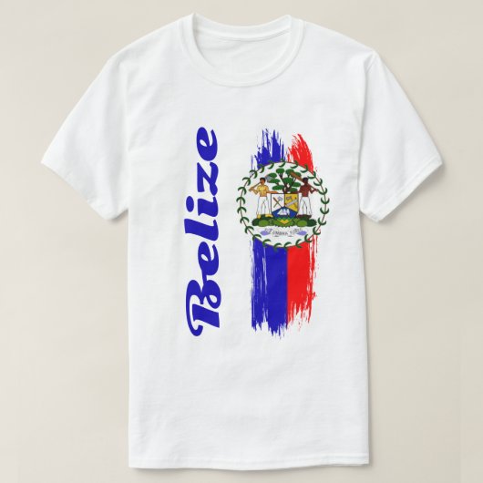 ベリーズ国旗 Tシャツ (デザイン正面)