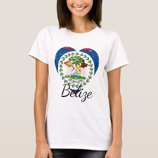ベリーズ国旗。 Tシャツ (正面)