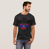 ベリーズ国旗Belizean Half Belizeanは次のものより優れている Tシャツ (正面フル)