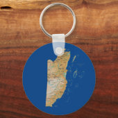 ベリーズ地図キーチェーン キーホルダー (正面)
