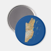 ベリーズ地図マグネット マグネット (正面/裏面)