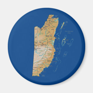 ベリーズ地図マグネット マグネット