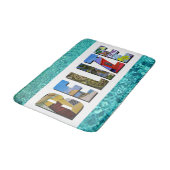 ベリーズ熱帯ビーチブルー海旅行写真 バスマット (アングル)