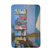 ベリーズ熱帯ビーチブルー海旅行写真 バスマット (正面縦)