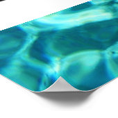 ベリーズ熱帯ビーチブルー海旅行写真 ポスター (角)