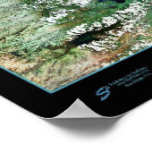 ベリーズ衛星ポスター写真プリント地図 ポスター (角)