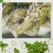 ベリーズ野生生物：オリーブのユーフォニア鳥写真 キッチンタオル (折り畳み)