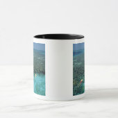 ベリーズ、バリアリーフ、灯台リーフ、青 マグカップ (中央)