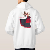 ベリーダンサーダーブカドラム基本フード付きスウェットシャツ パーカ (裏面)