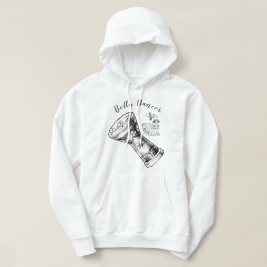 ベリーダンサーダーブカドラム基本フード付きスウェットシャツ パーカ (デザイン正面)