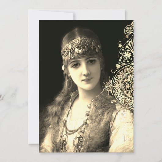 ベリーダンサーハフラボホ結婚ジプシー 招待状 (正面)