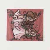 ベリーダンサーバラピンクマウヴバラベリーダンス タペストリー (正面(横))