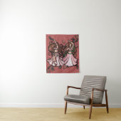 ベリーダンサーバラピンクマウヴバラベリーダンス タペストリー (インサイチュ)