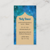 ベリーダンサーモロッコブルーターコイズ 名刺 (裏面)