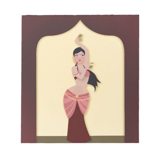 ベリーダンサー中東ダンサー ノートパッド (正面)