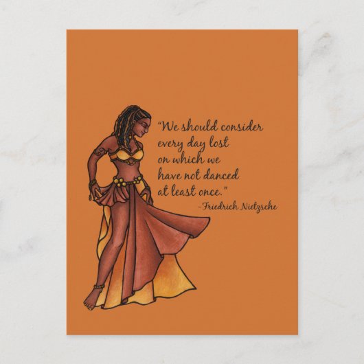 ベリーダンサー引用文ダンス毎日 ポストカード (正面)