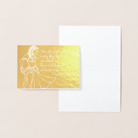 ベリーダンサー引用文ダンス毎日 箔カード (ディスプレー)