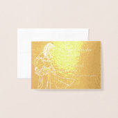 ベリーダンサー引用文ダンス毎日 箔カード (封筒付き正面)