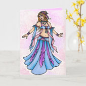 ベリーダンサー誕生日カード カード (黄色い花)