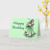 ベリーダンサー誕生日カード カード (黄色い花)