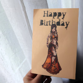 ベリーダンサー誕生日カード カード