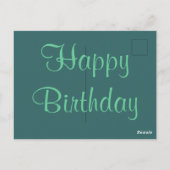 ベリーダンサー誕生日カード ポストカード (裏面)
