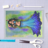 ベリーダンサー誕生日カード 薄葉紙 (クラフト)