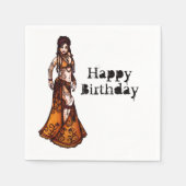 ベリーダンサー誕生日 スタンダードカクテルナプキン (正面)