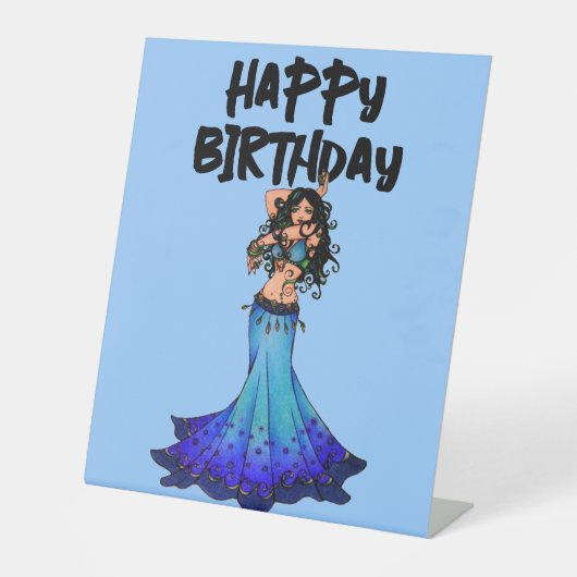 ベリーダンサー誕生日 台座サイン (正面)