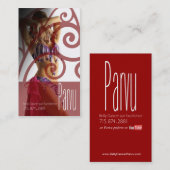 ベリーダンサーII、Bollywoodのヒンディーのファッション 名刺 (正面/裏面)