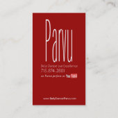 ベリーダンサーII、Bollywoodのヒンディーのファッション 名刺 (裏面)