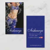 ベリーダンサーIIIのBollywoodのヒンディーのファッション(インディゴ) 名刺 (正面/裏面)