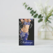 ベリーダンサーIIIのBollywoodのヒンディーのファッション(インディゴ) 名刺 (スタンド正面)