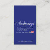 ベリーダンサーIIIのBollywoodのヒンディーのファッション(インディゴ) 名刺 (裏面)
