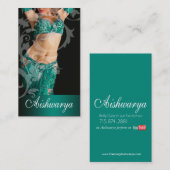 ベリーダンサーIIIのBollywoodのヒンディーのファッション(ティール(緑がかった色)) 名刺 (正面/裏面)