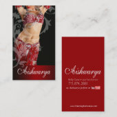 ベリーダンサーIIIのBollywoodのヒンディーのファッション(赤い) 名刺 (正面/裏面)