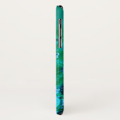 ベリーダンスお尻スカーフとコインティール(緑がかった色)ブルー Case-Mate iPhoneケース (裏面/左)