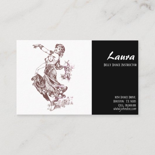ベリーダンスインストラクター名刺 名刺 (正面)
