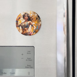 ベリーダンスカラフルの丸い磁石 マグネット