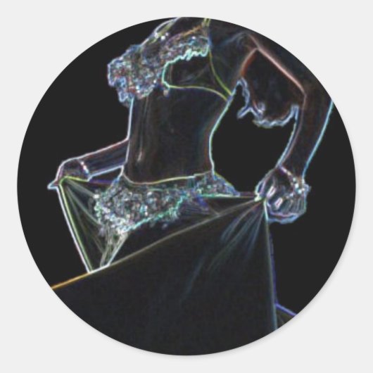 ベリーダンススティッカー ラウンドシール (正面)