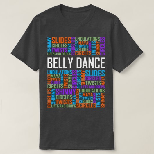 ベリーダンスワード Tシャツ (デザイン正面)