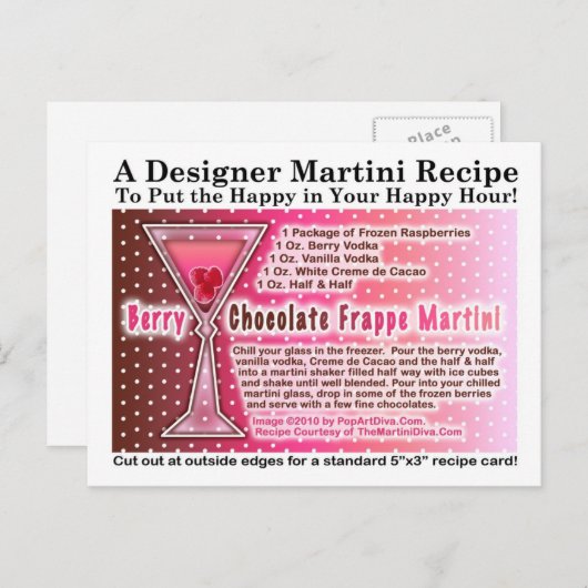 ベリーチョコレートフラッペマティーニのレシピ ポストカード (正面/裏面)