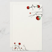 ベリーツリーエンボス仕上げアート紙文房具 便箋 (正面/裏面)