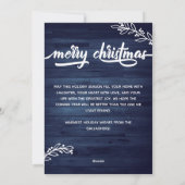 ベリートゥウィグブルーウッドフォトコラージメリークリスマス シーズンカード (裏面)