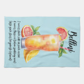 ベリーニカクテルレシピ キッチンタオル (横)