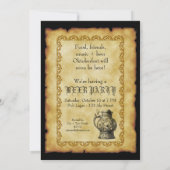 ベリーハッピービールパーティーアンティーク中世ヴィンテージ 招待状 (裏面)