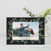 ベリーハッピーホリデイズウォーターカラー |クリスマス シーズンカード (スタンド正面)