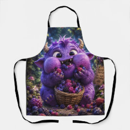 ベリーバンディット かわいいモンスター ファンタジー ウッドランド アート エプロン