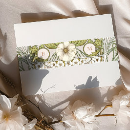 ベリーバンドアールヌーボーミュシャモノグラムイニシャル 招待状ベリーバンド